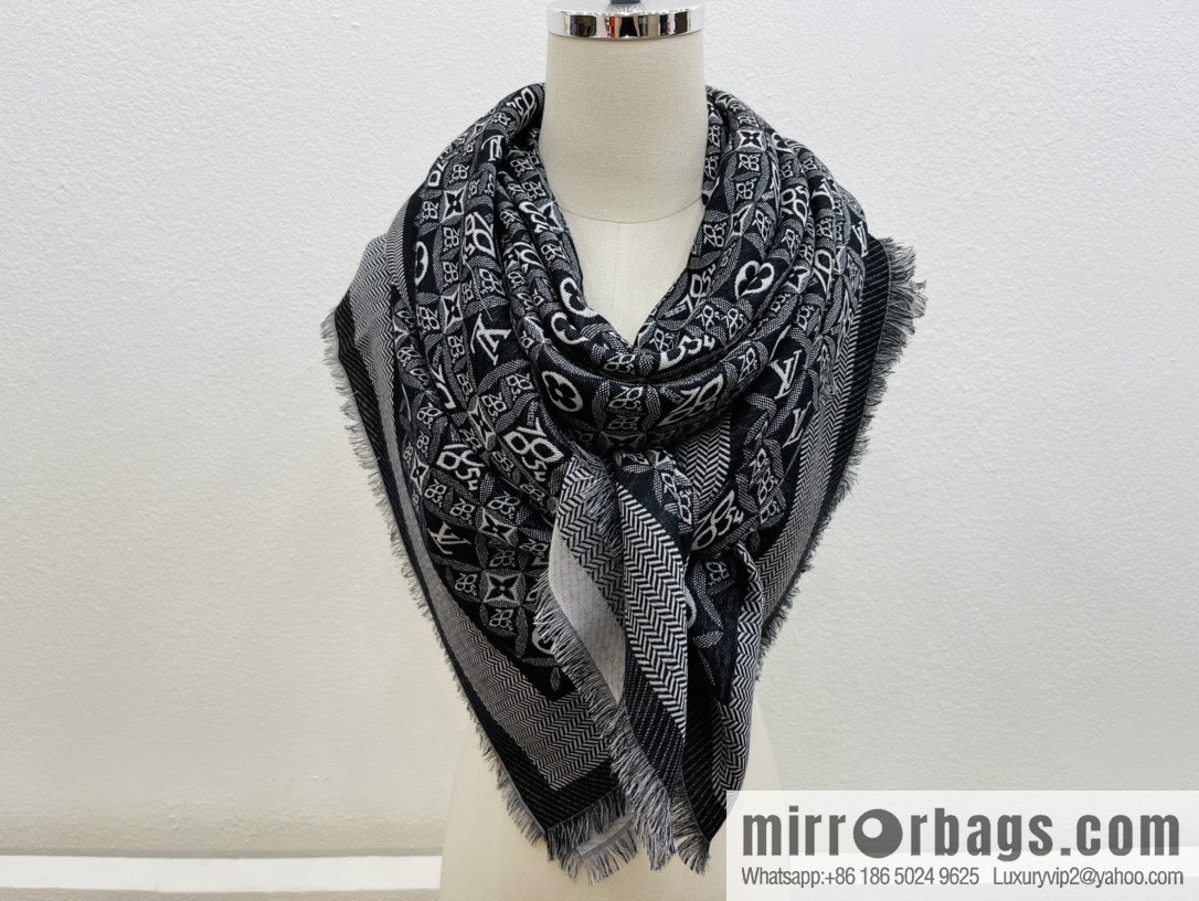 LV Louis Vuitton 60% silk 40% wool scarf shawl mp2821 mp2823