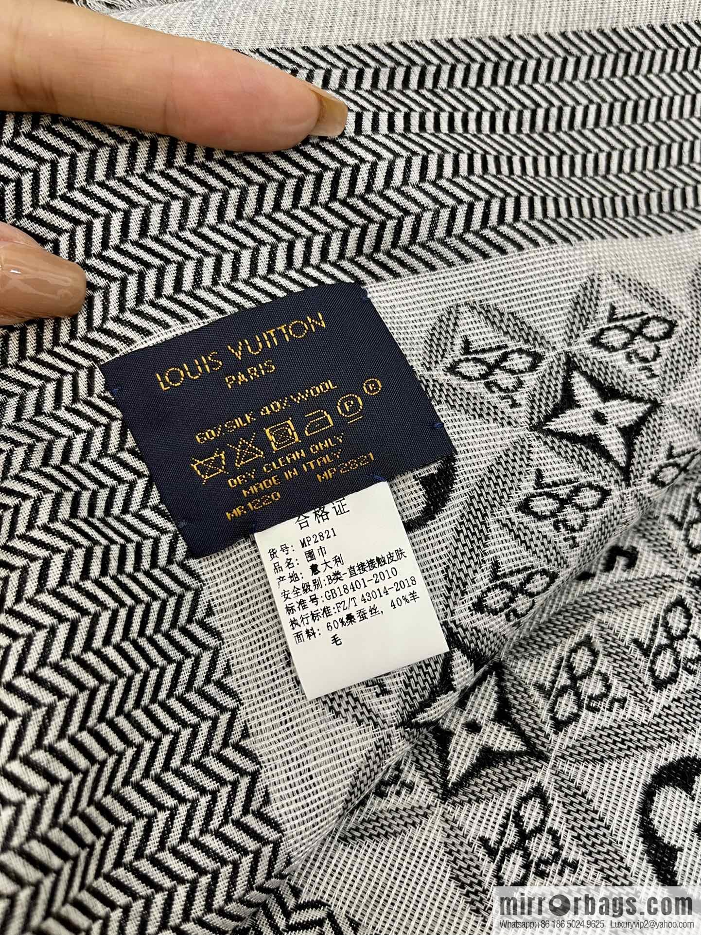 LV Louis Vuitton 60% silk 40% wool scarf shawl mp2821 mp2823