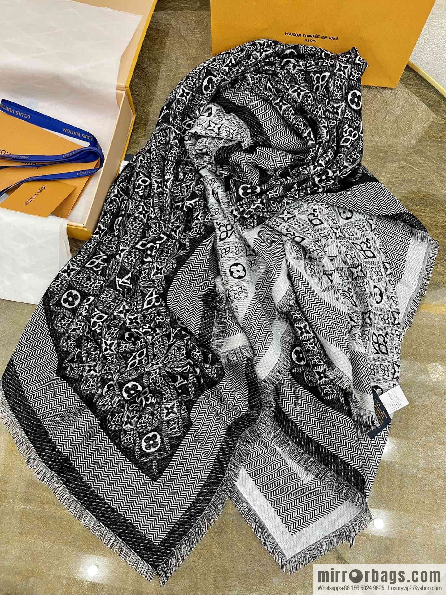 LV Louis Vuitton 60% silk 40% wool scarf shawl mp2821 mp2823