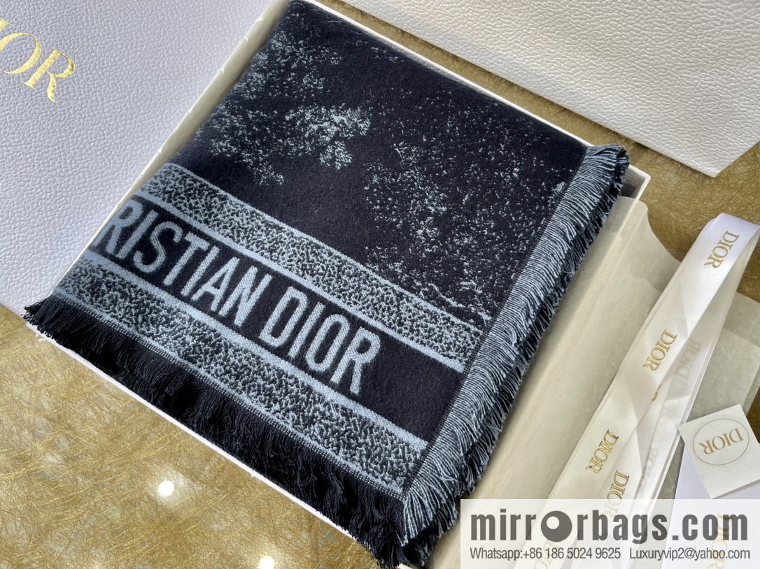 Dior Dior Navy Blue Rui Printed Shawl Blanket 12TOJ090I605_C543