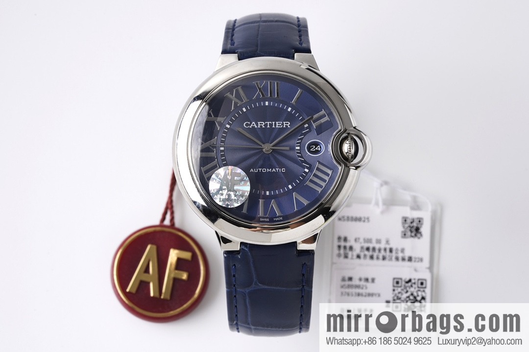 AF's strongest masterpiece! Cartier 42mm Blue Balloon WSBB0003 Men's Watch Upgraded 2824 Movement Series