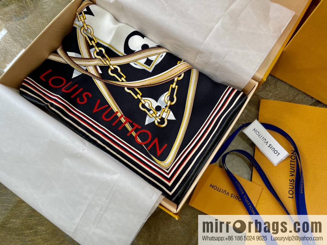 LV Louis Vuitton 100% Silk Perfect Match Silk Scarf M76649