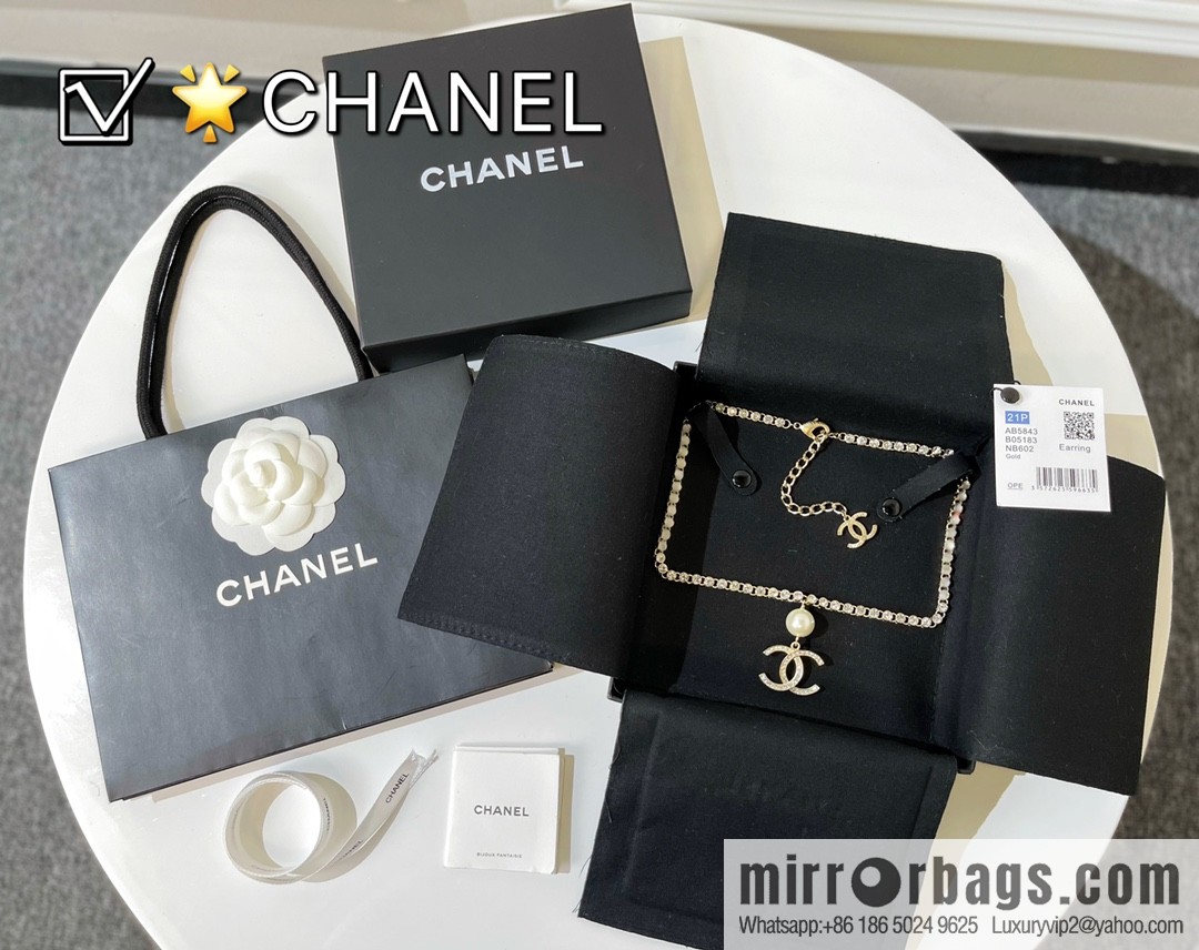 2021 new CHANEL Chanel double c pearl full diamond necklace