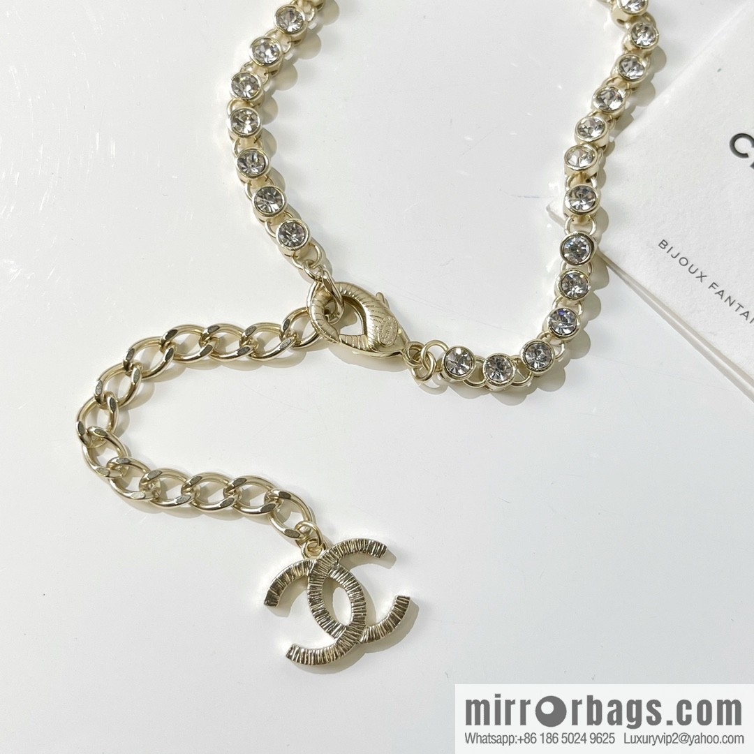 2021 new CHANEL Chanel double c pearl full diamond necklace