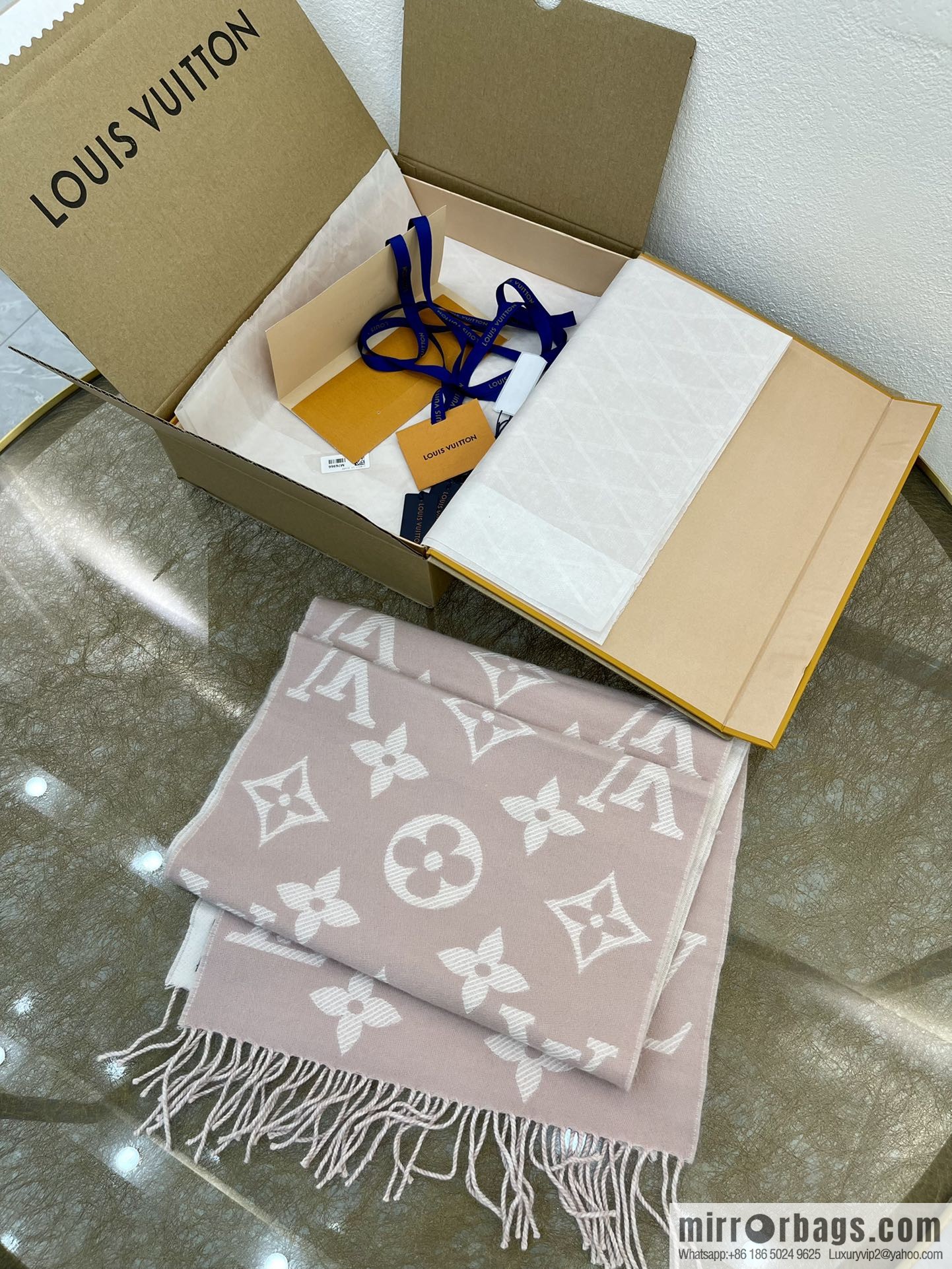 LV Louis Vuitton SIMPLY LV wool long towel m76964 m76966