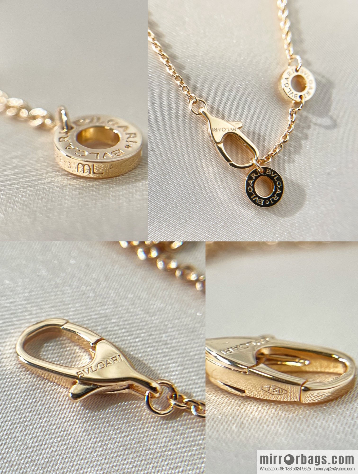 BVLGARI Bulgari ring black and white double-sided necklace