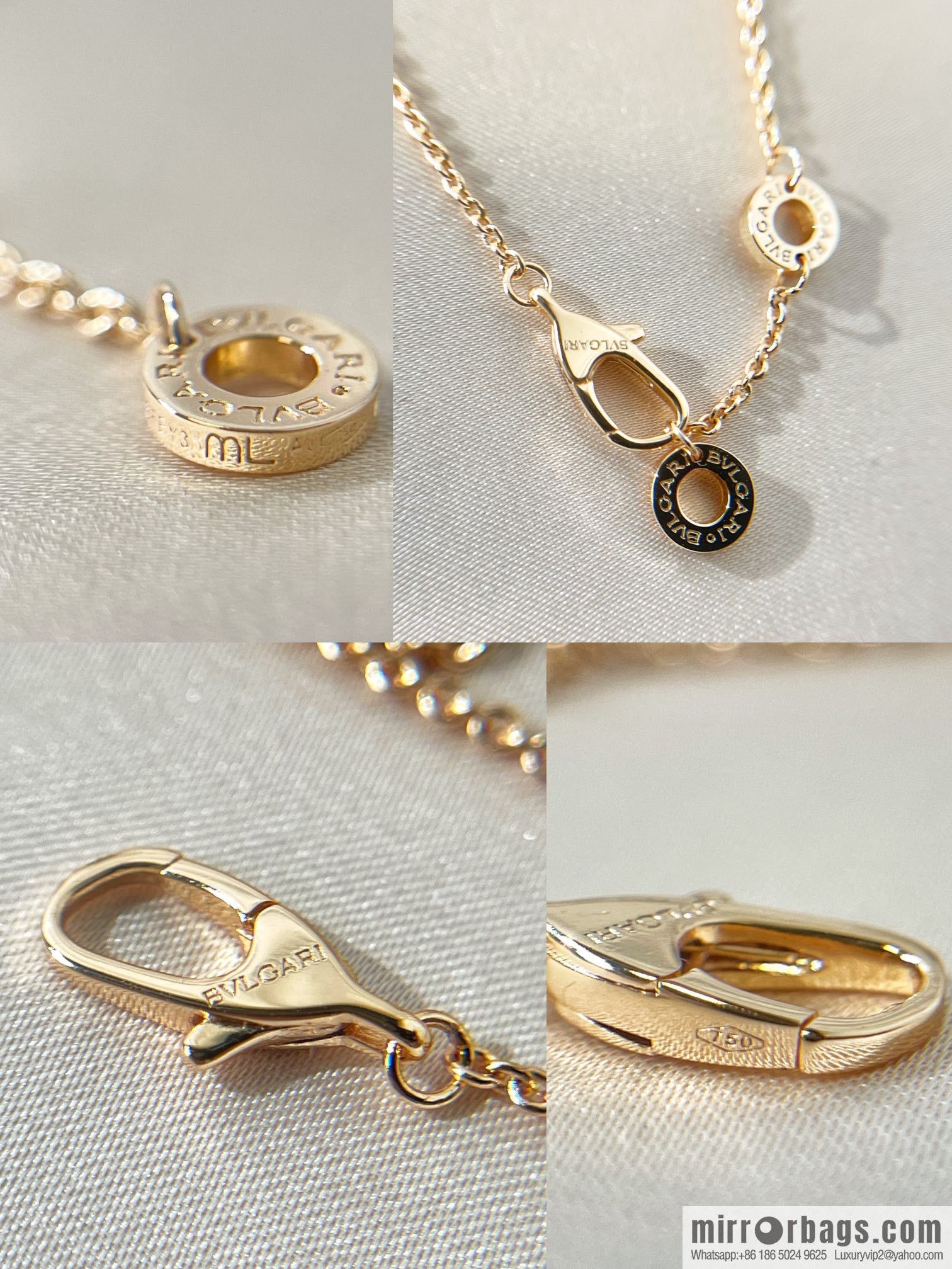 BVLGARI Bulgari ring black and white double-sided necklace