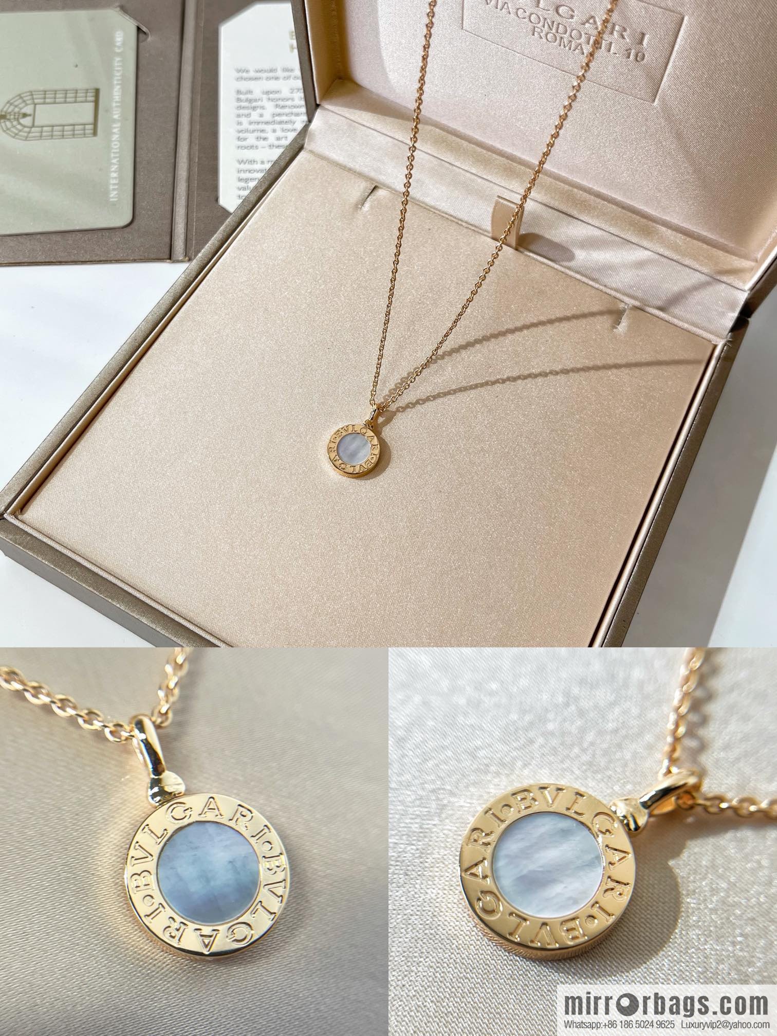 BVLGARI Bulgari ring black and white double-sided necklace