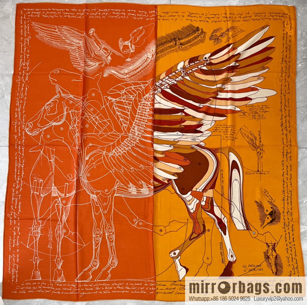 Hermes Handmade curled cashmere and silk blend shawl