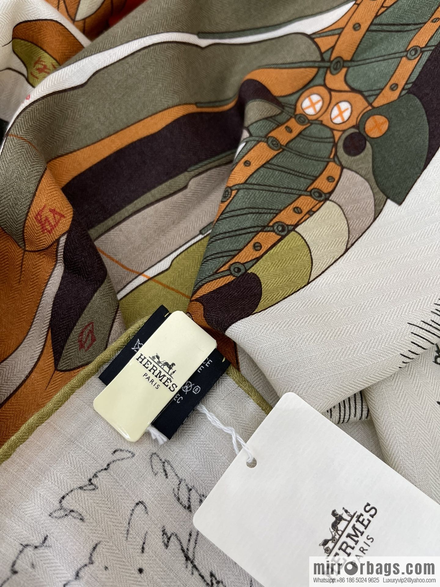 Hermes Handmade curled cashmere and silk blend shawl