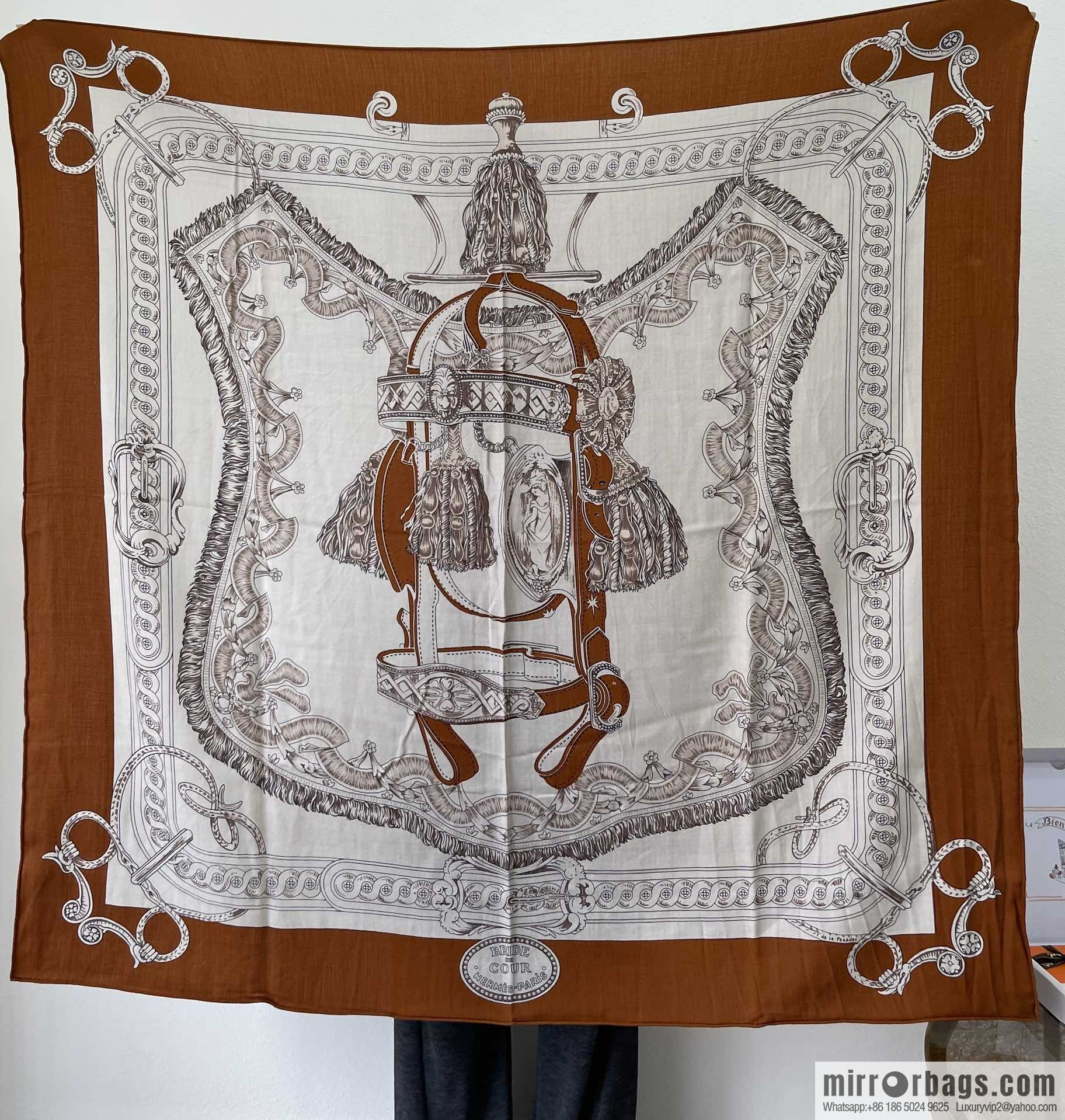 Hermes Handmade curled cashmere and silk blend shawl