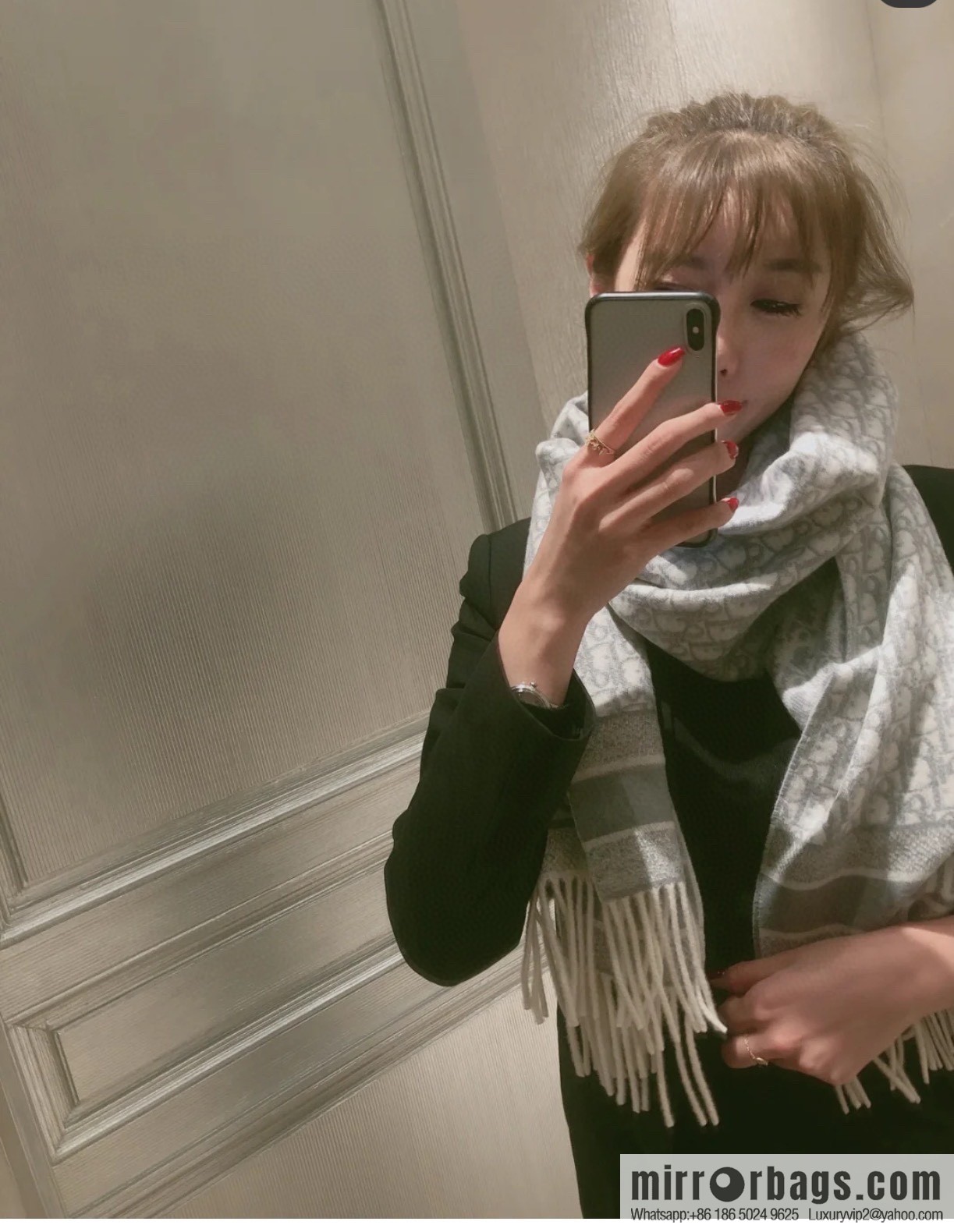 Dior classic old flower Oblique print new version cashmere scarf 01CDO309I093_C340
