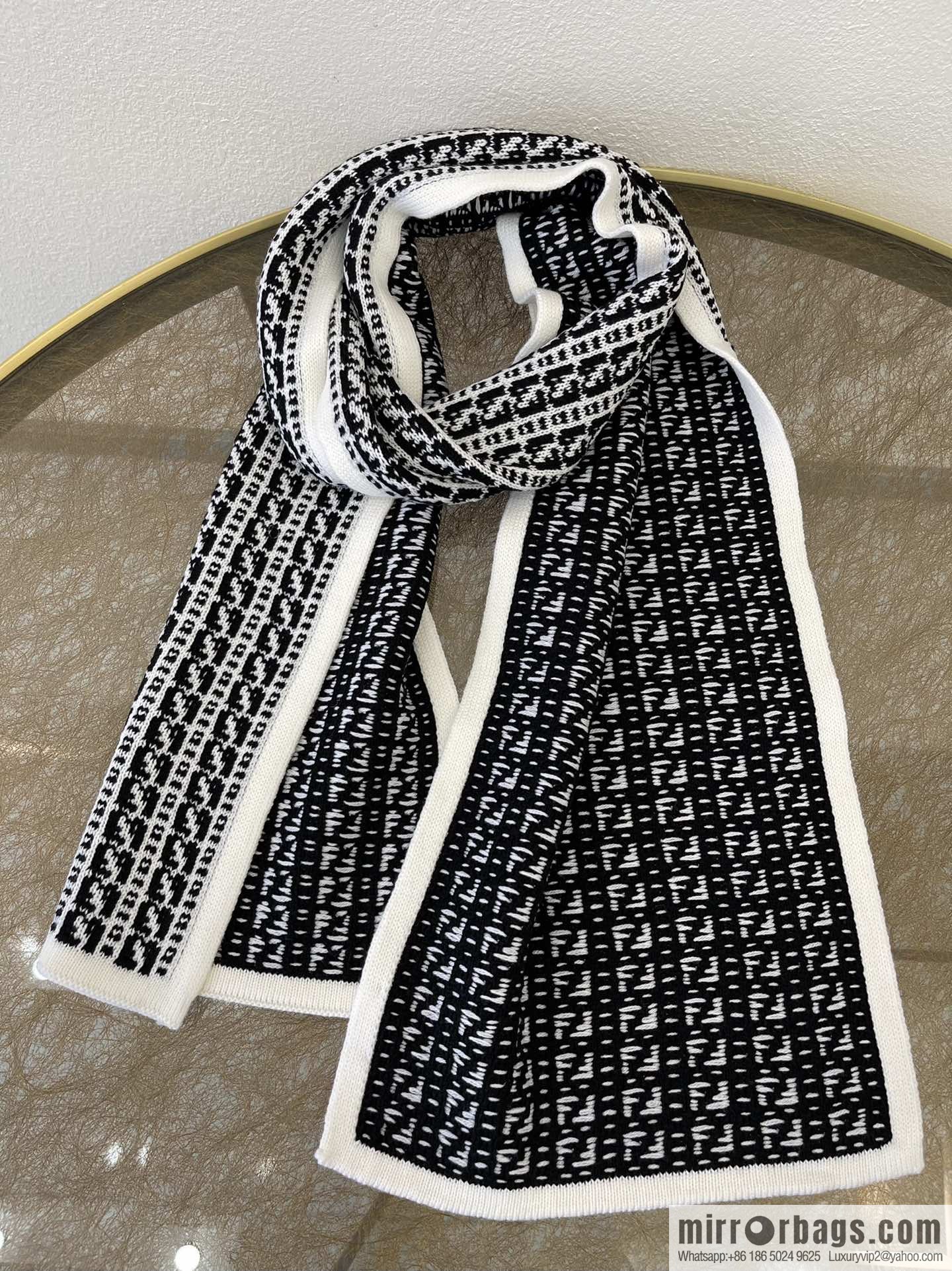 FENDI Fendi FF miniature pattern new knitted wool scarf