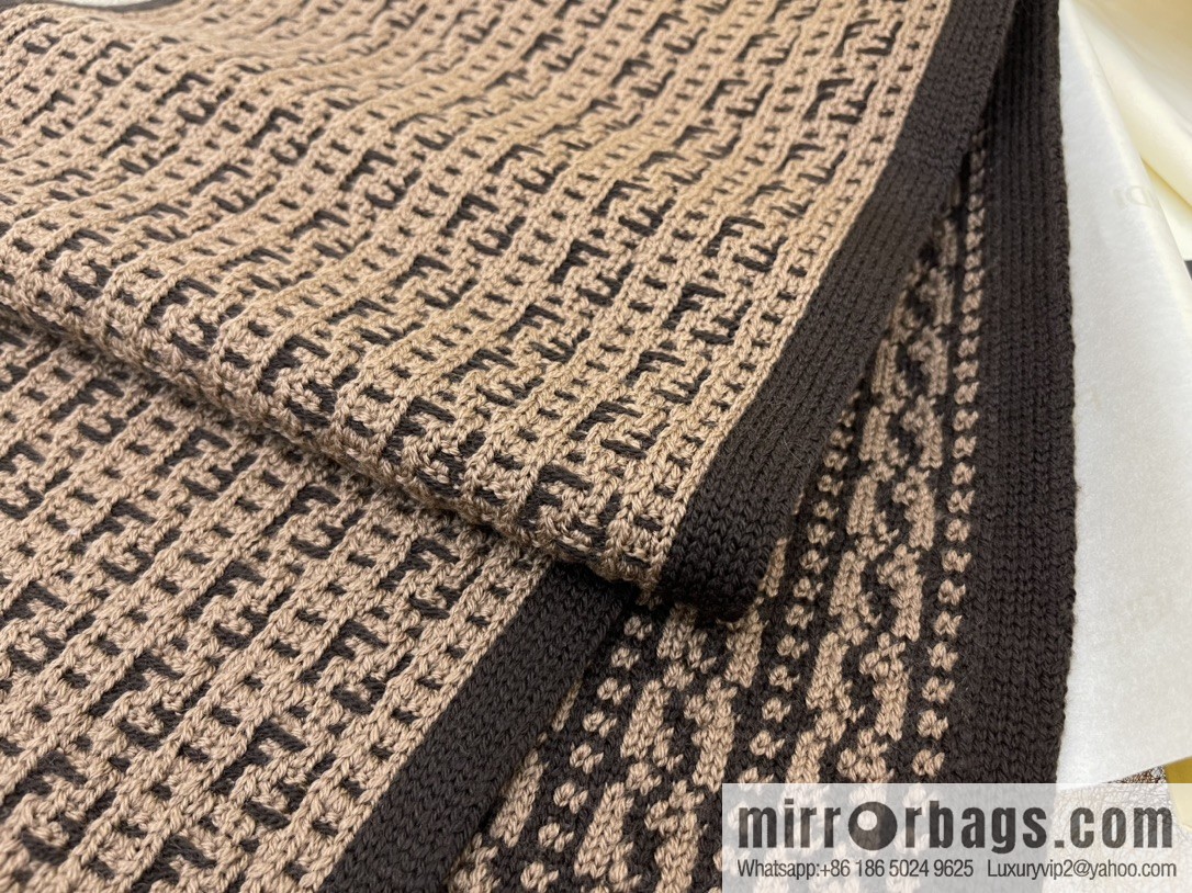 FENDI Fendi FF miniature pattern new knitted wool scarf