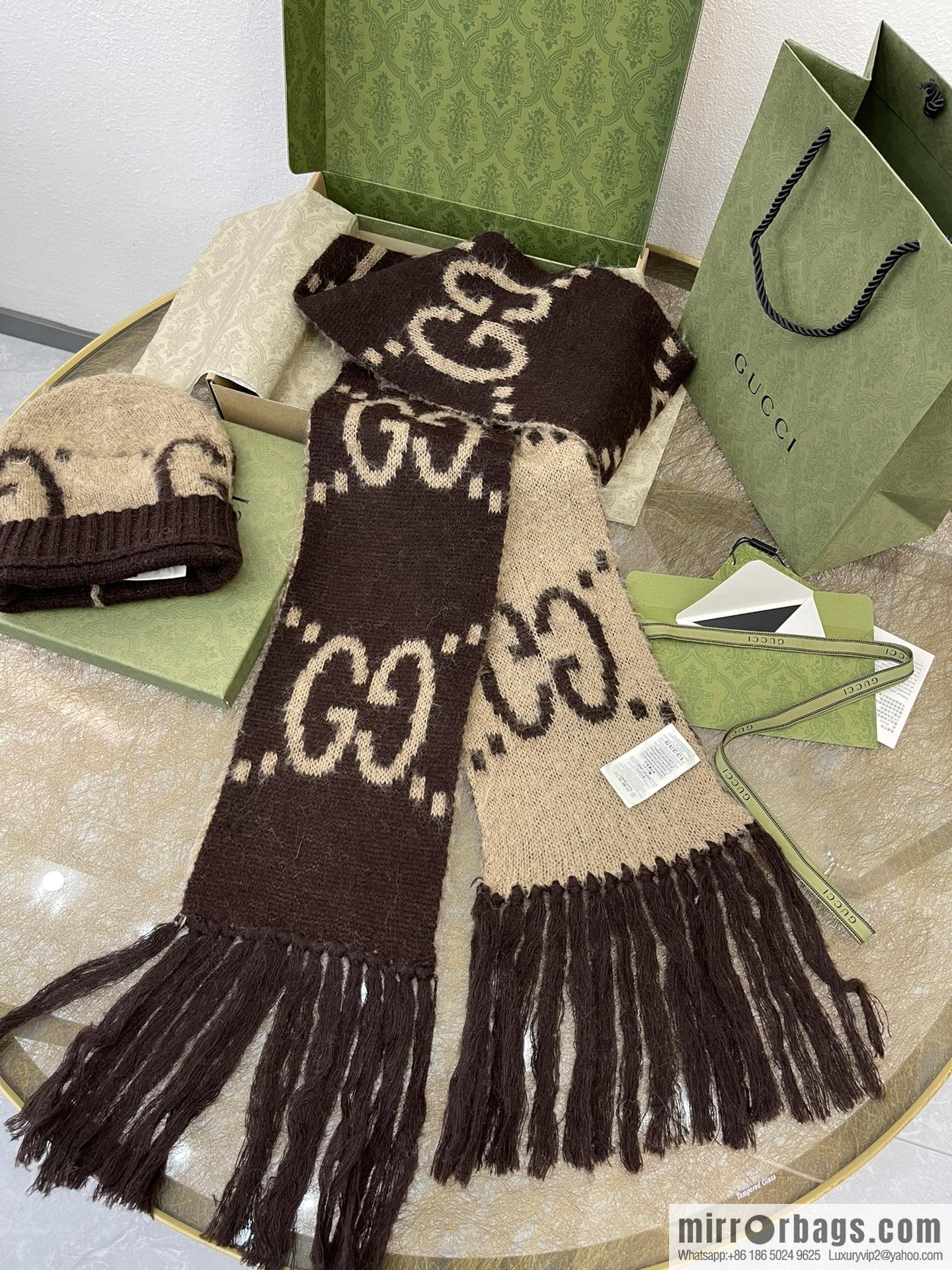 (Set) GUCCI Gucci Mohair wool towel 638680