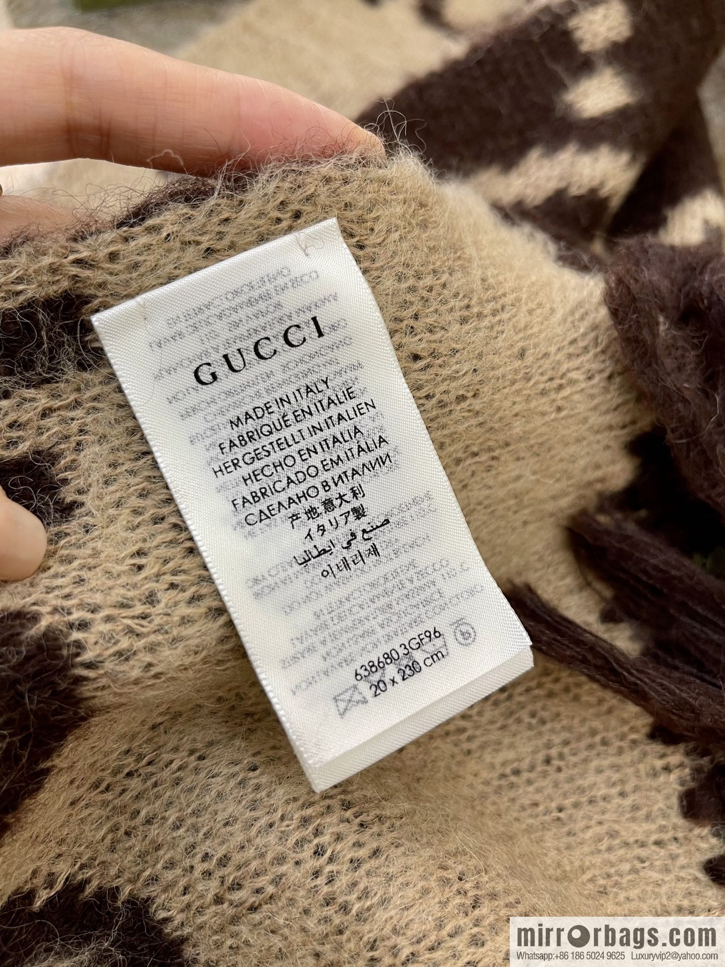 (Set) GUCCI Gucci Mohair wool towel 638680