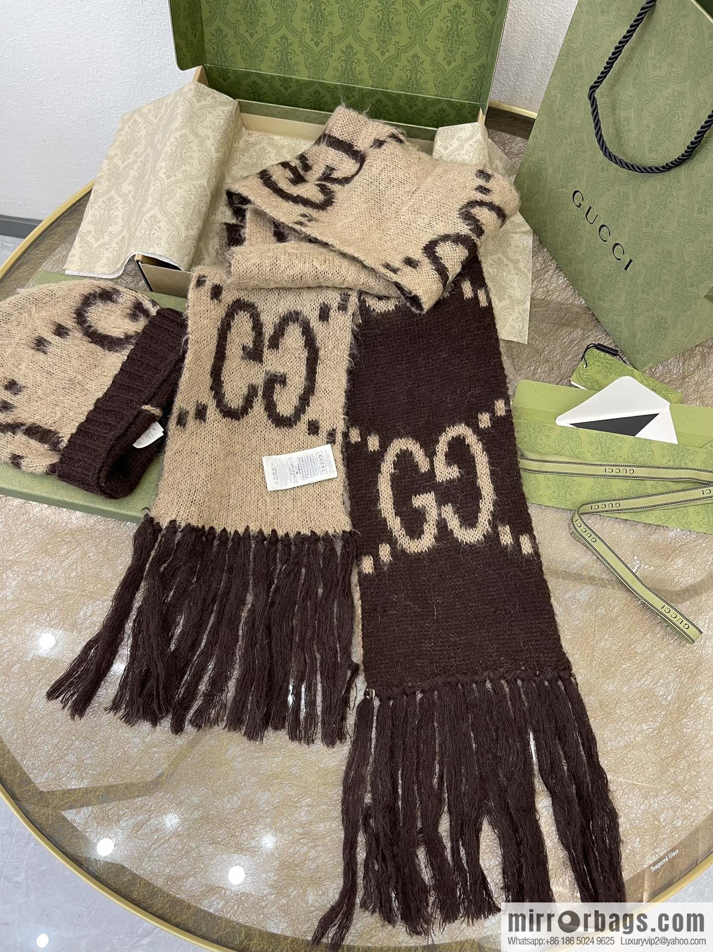 (Set) GUCCI Gucci Mohair wool towel 638680