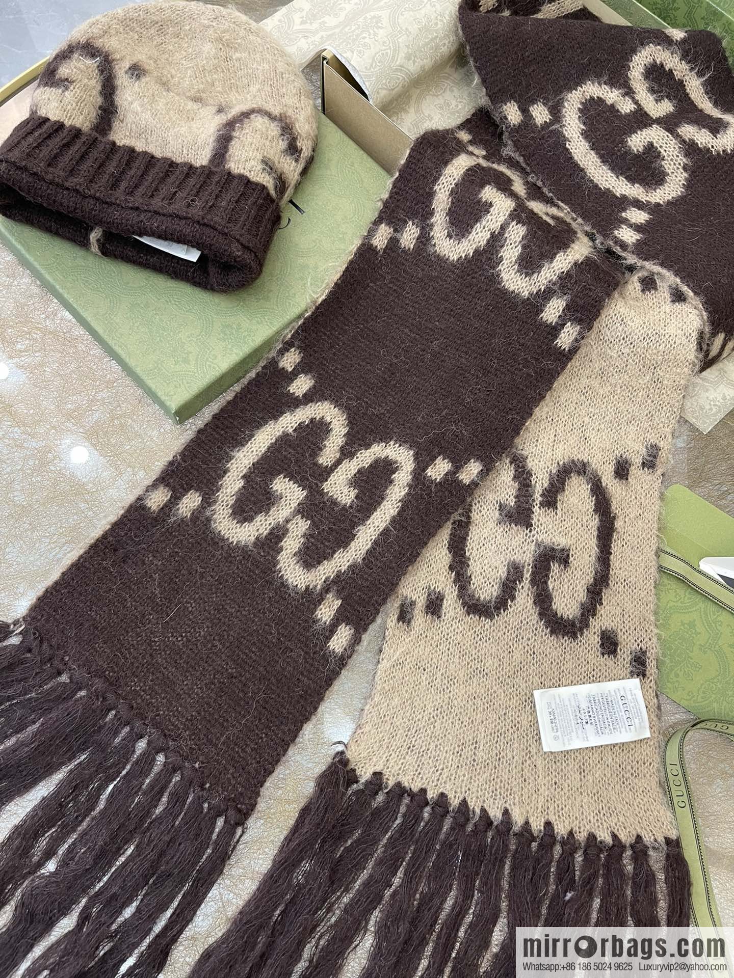 (Set) GUCCI Gucci Mohair wool towel 638680