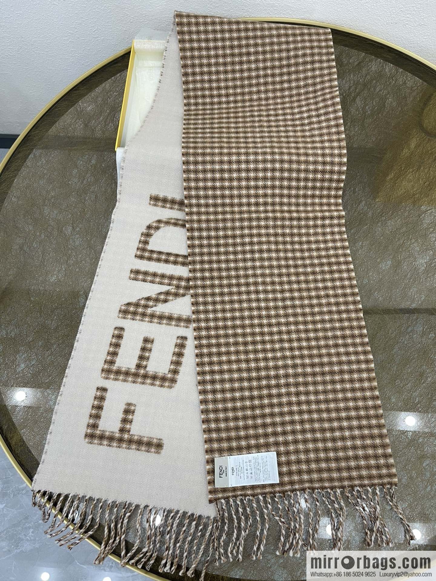 FENDI Fendi Roman plaid double-sided towel