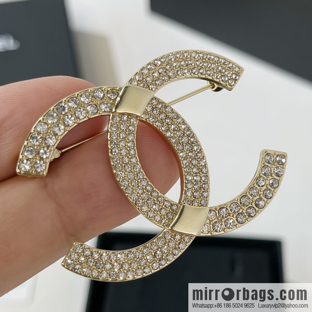 New ☑️ Chanel double c full diamond brooch