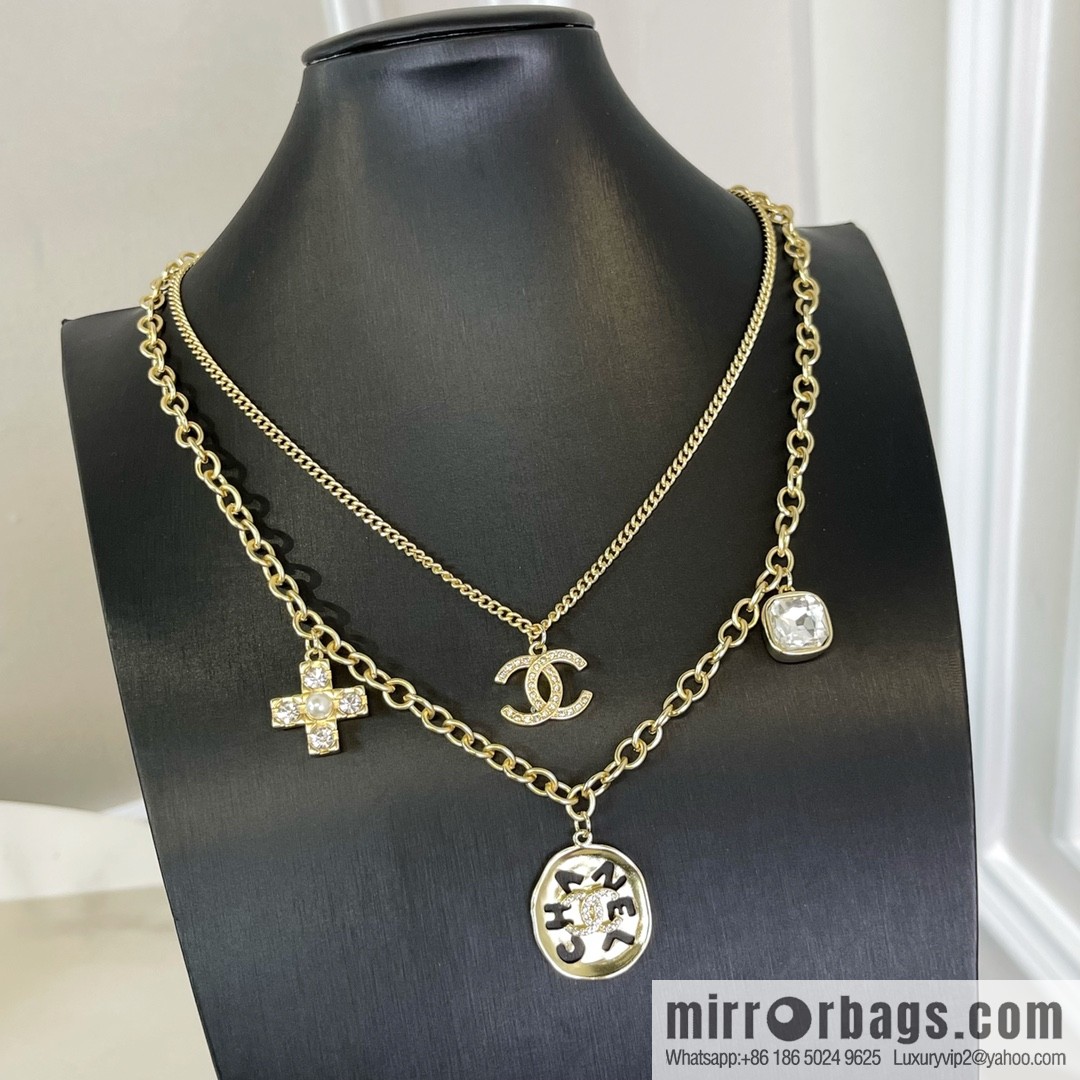 New ☑️ CHANEL Chanel double layer double c necklace