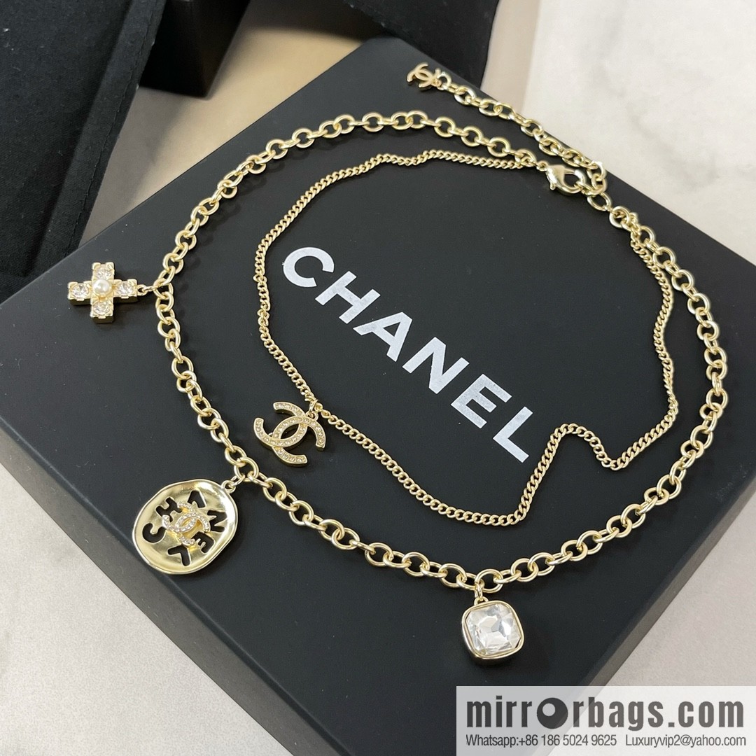 New ☑️ CHANEL Chanel double layer double c necklace