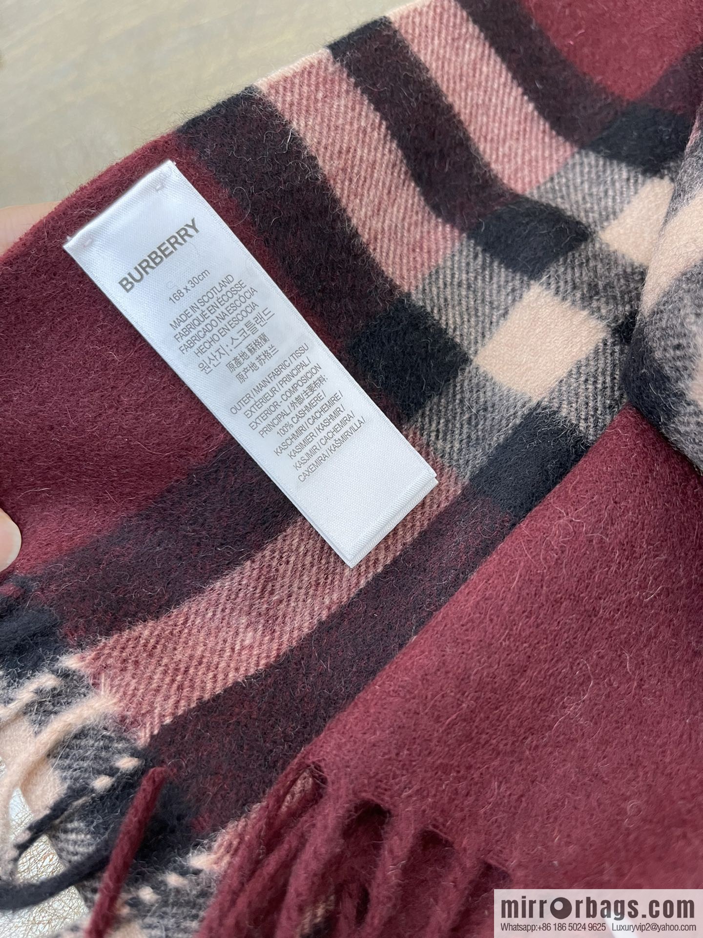 Burberry classic checked cashmere scarf