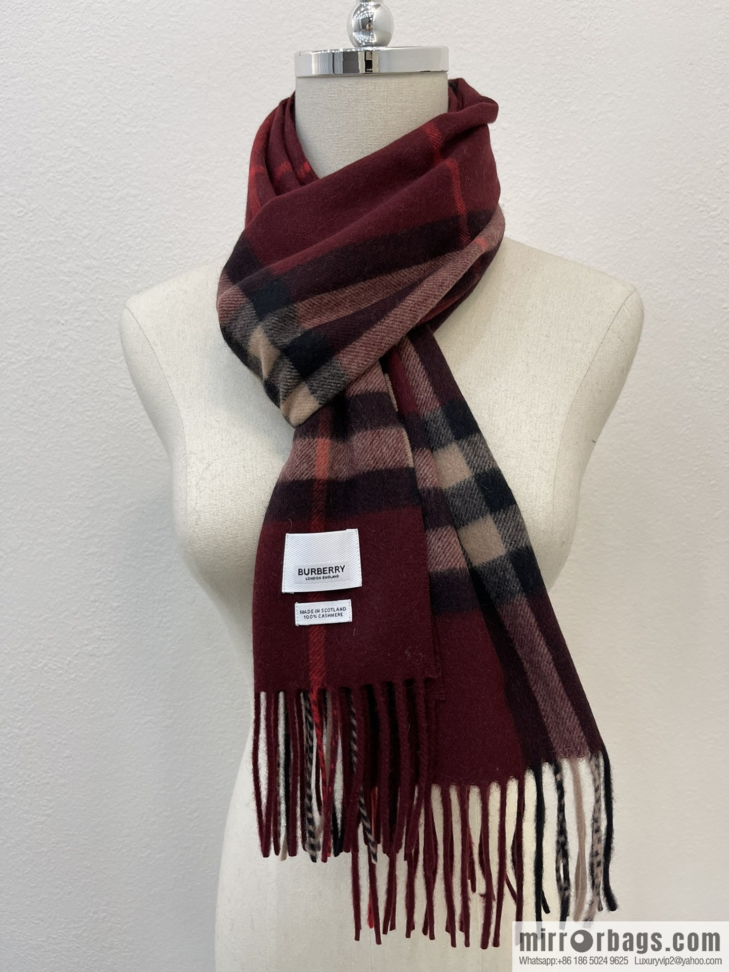 Burberry classic checked cashmere scarf