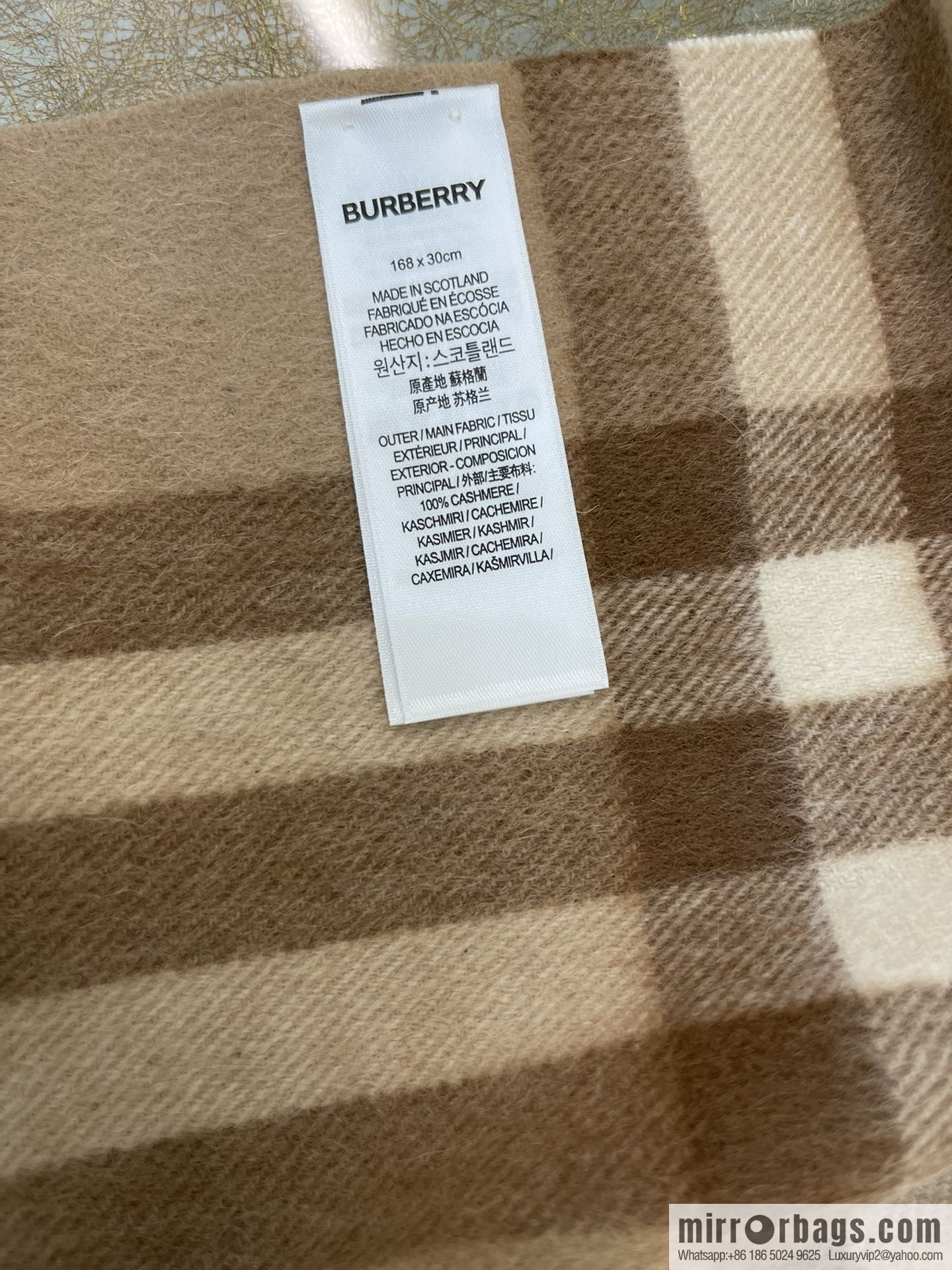 Burberry classic checked cashmere scarf