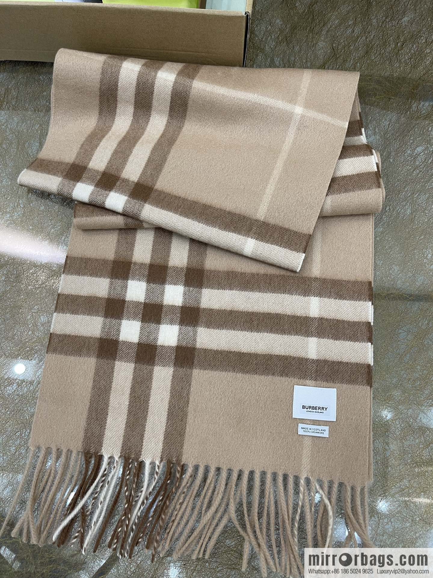 Burberry classic checked cashmere scarf
