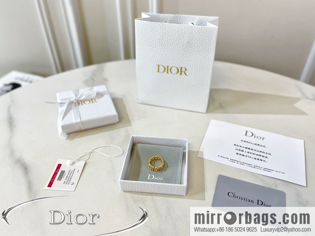 New ☑️ DIOR Dior full diamond letter ring