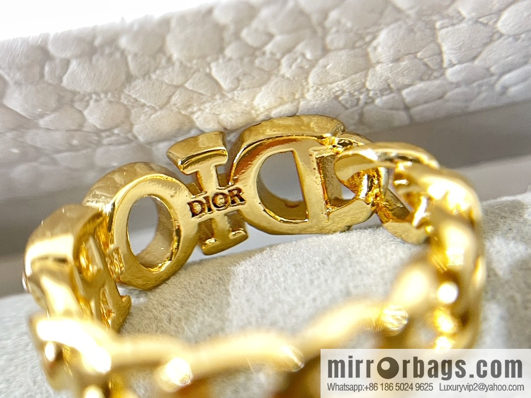 New ☑️ DIOR Dior full diamond letter ring