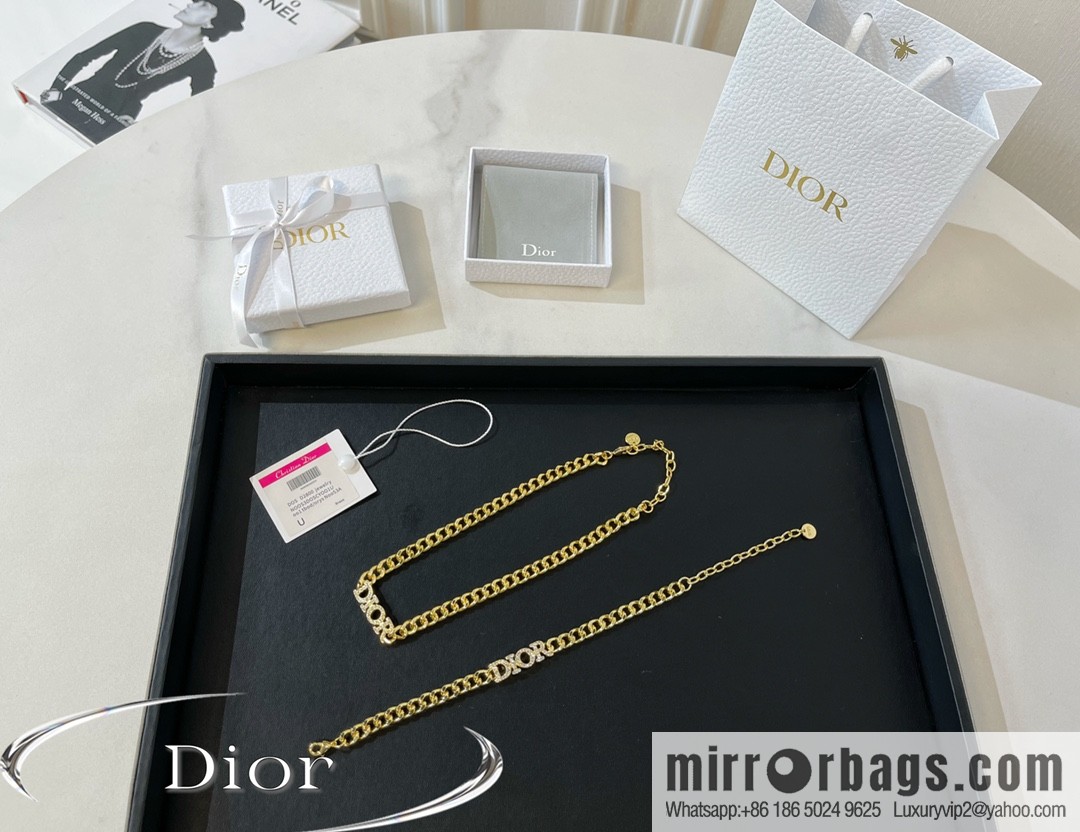 New ☑️ DIOR Dior full diamond bracelet necklace
