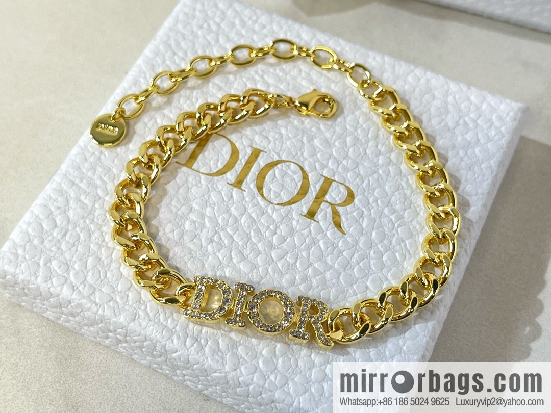 New ☑️ DIOR Dior full diamond bracelet necklace