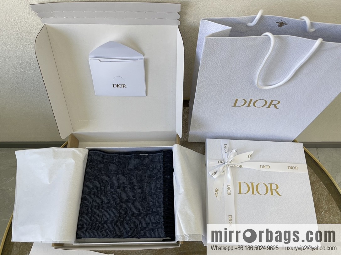 Dior Blue Oblique Print Unisex Scarf