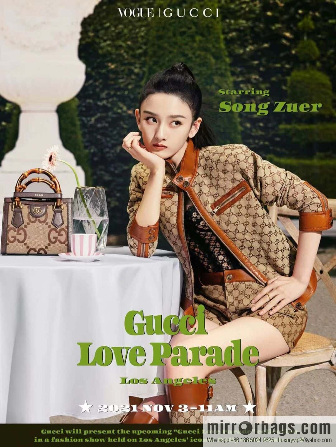 GUCCI Diana canvas tote bag 655661