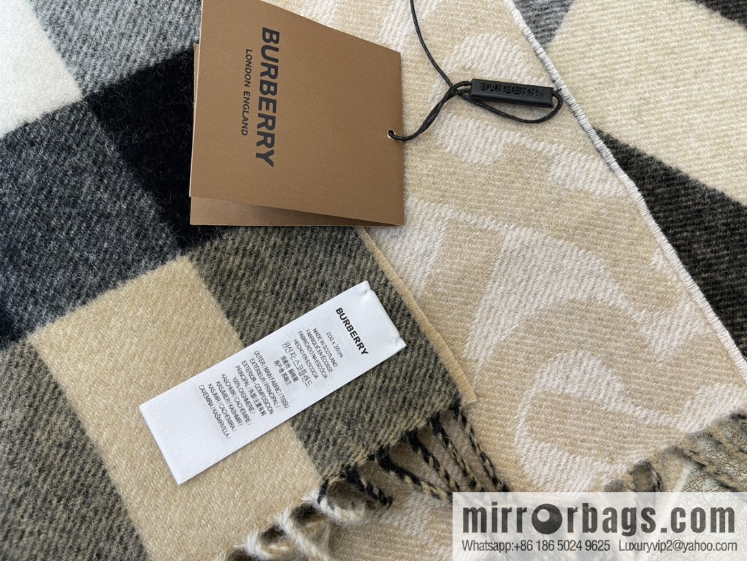 Burberry Jacquard Worsted Cashmere Scarf