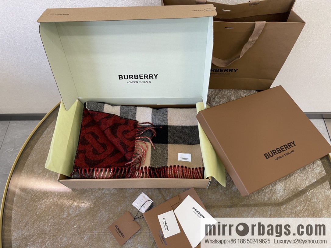 Burberry Jacquard Worsted Cashmere Scarf