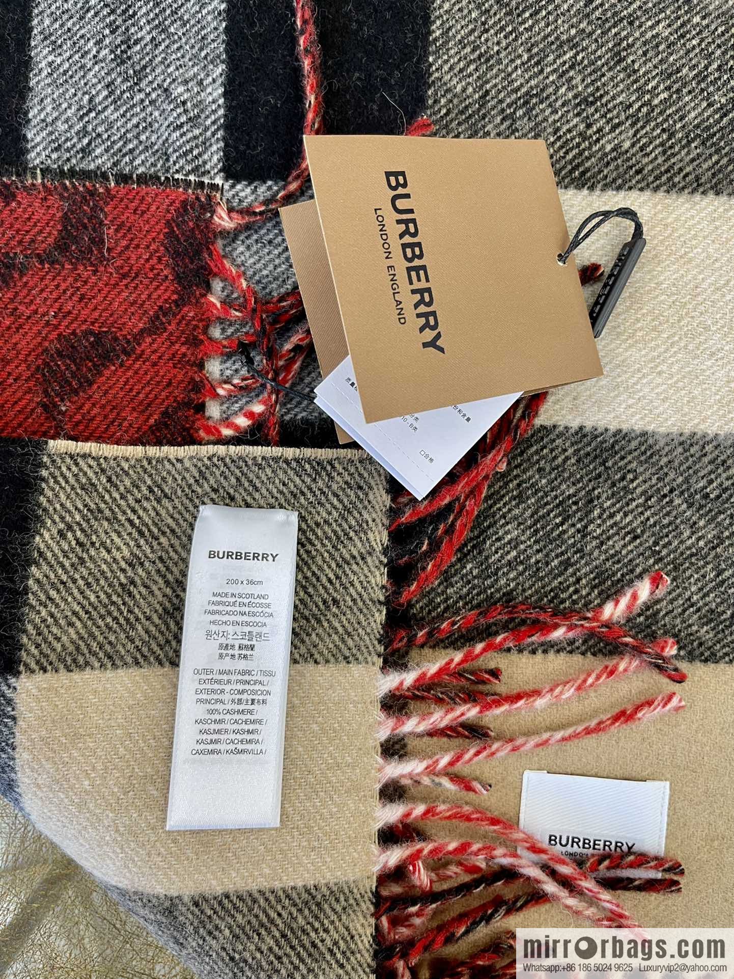Burberry Jacquard Worsted Cashmere Scarf