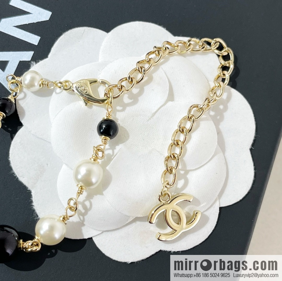 New ☑️ CHANEL Chanel double c peach heart necklace sweater chain