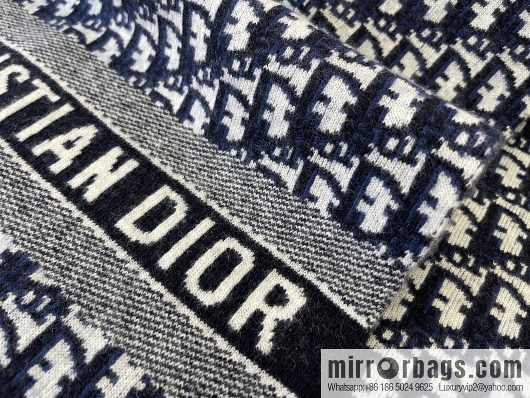Dior Oblique printed wool-cashmere-blend scarf 91CDO313I171_C540