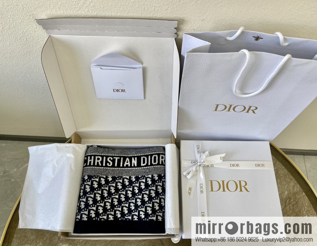 Dior Oblique printed wool-cashmere-blend scarf 91CDO313I171_C540