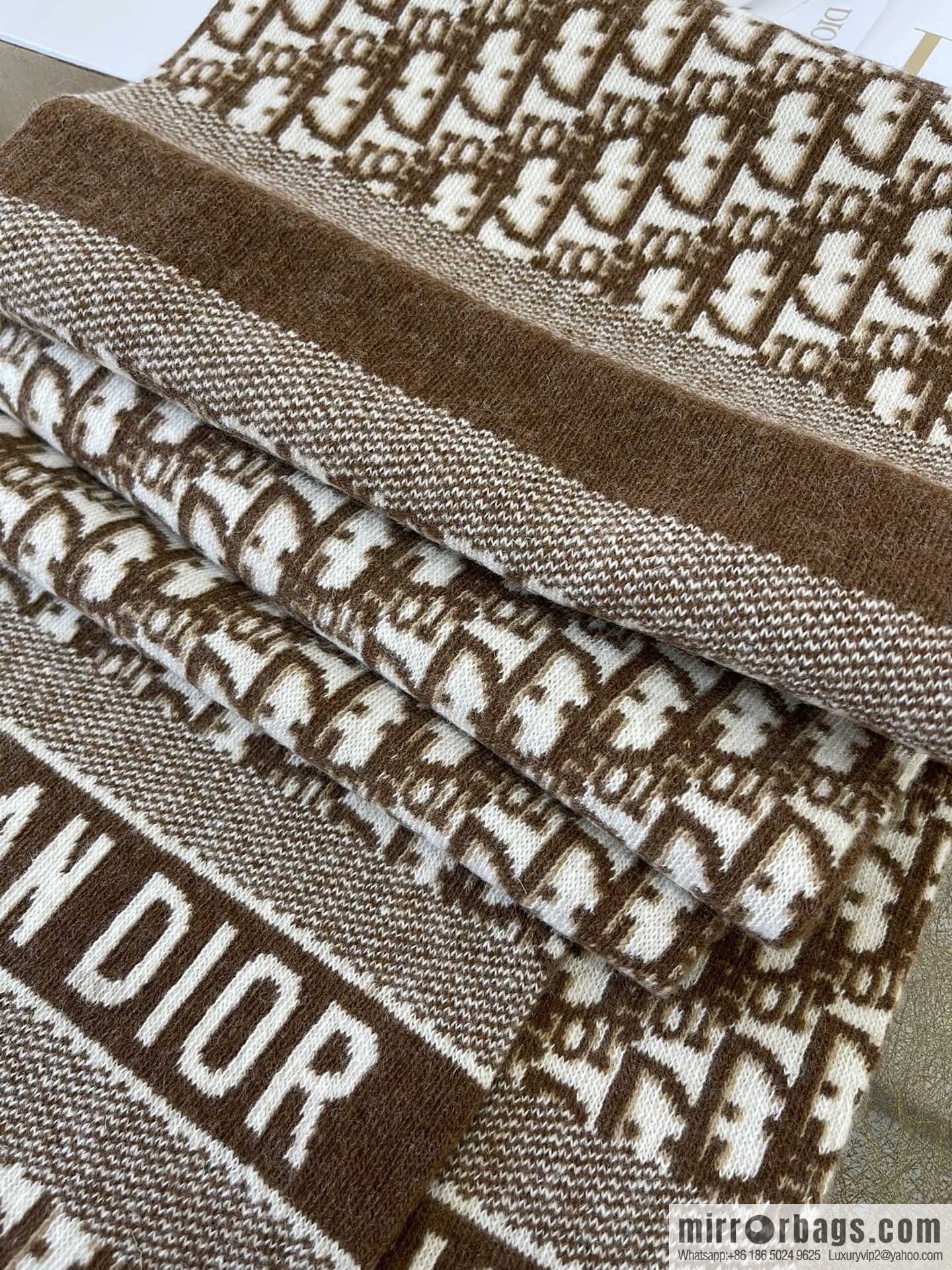 Dior Oblique printed wool-cashmere-blend scarf 91CDO313I171_C540