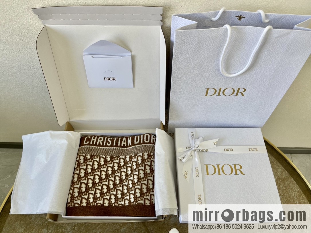 Dior Oblique printed wool-cashmere-blend scarf 91CDO313I171_C540