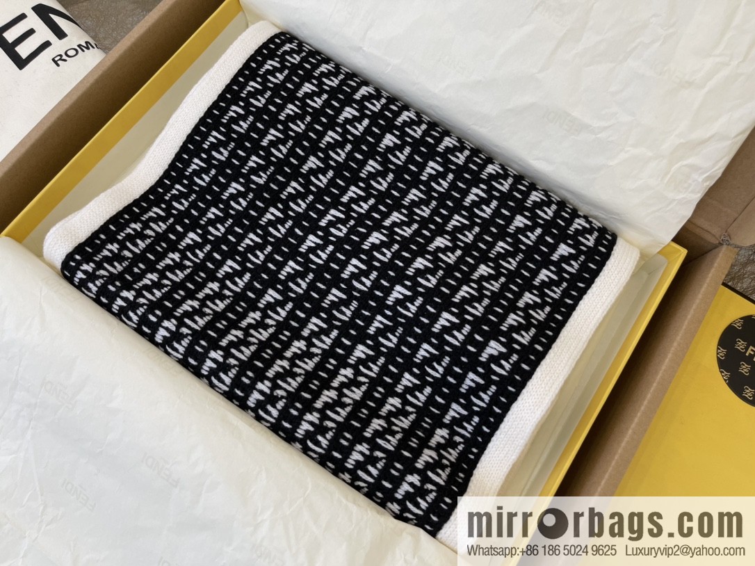 FENDI Fendi FF miniature pattern new knitted wool scarf