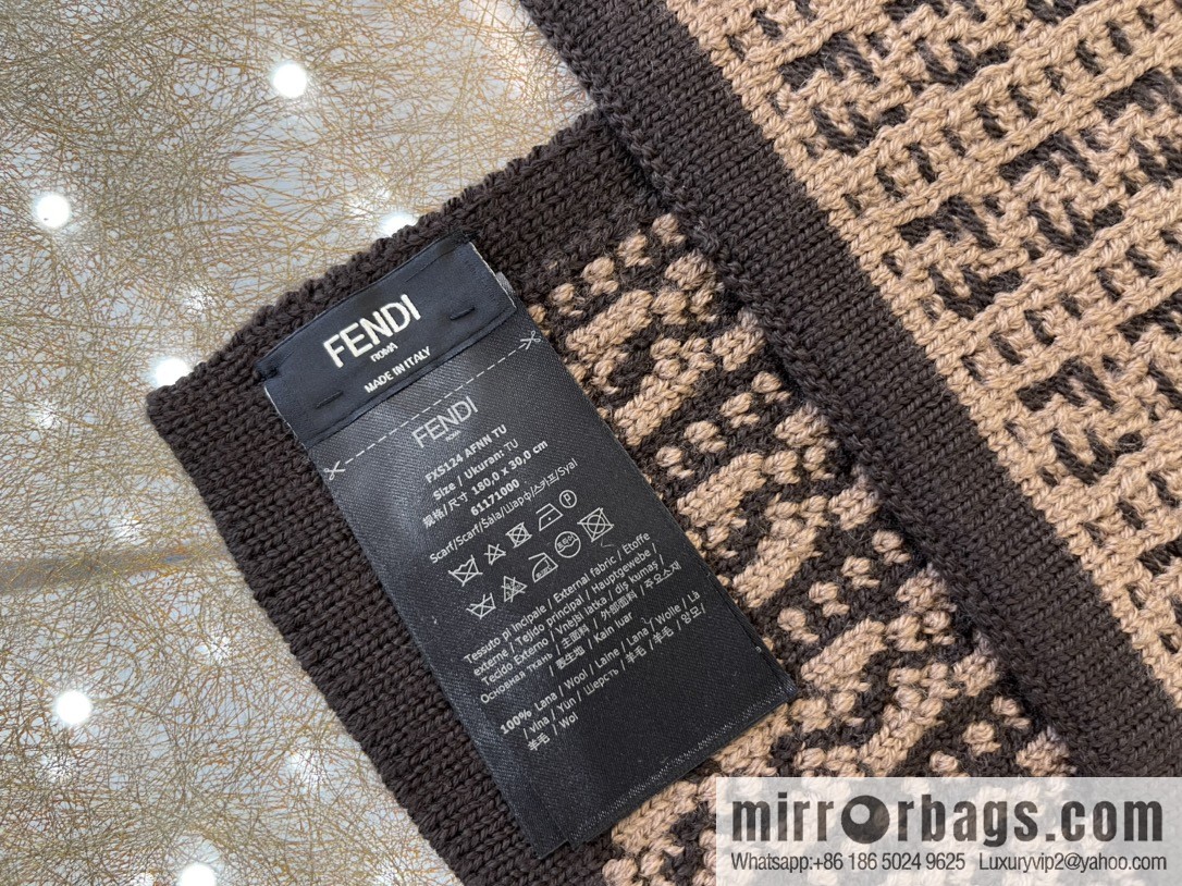 FENDI Fendi FF miniature pattern new knitted wool scarf
