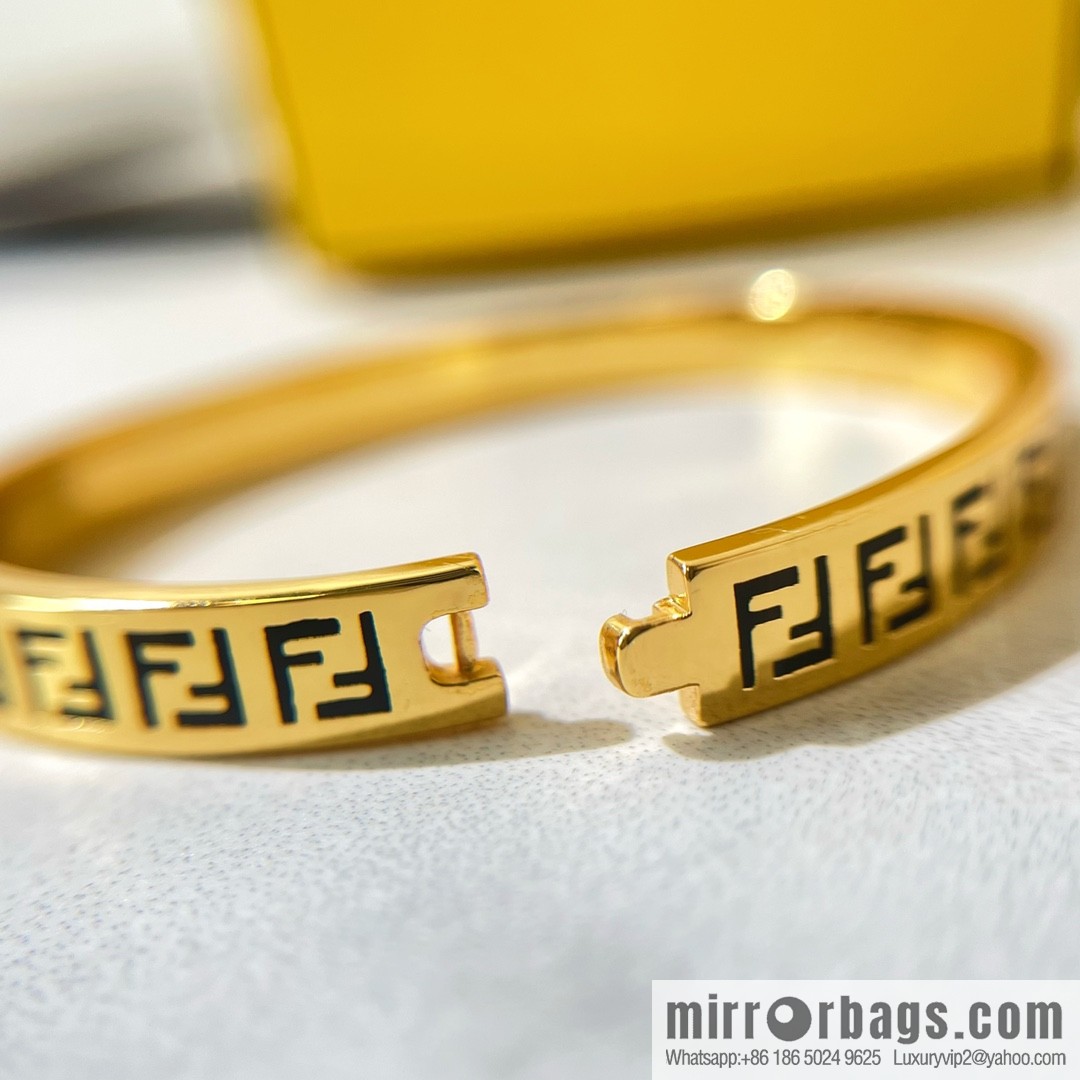 Fendi FF gold bracelet