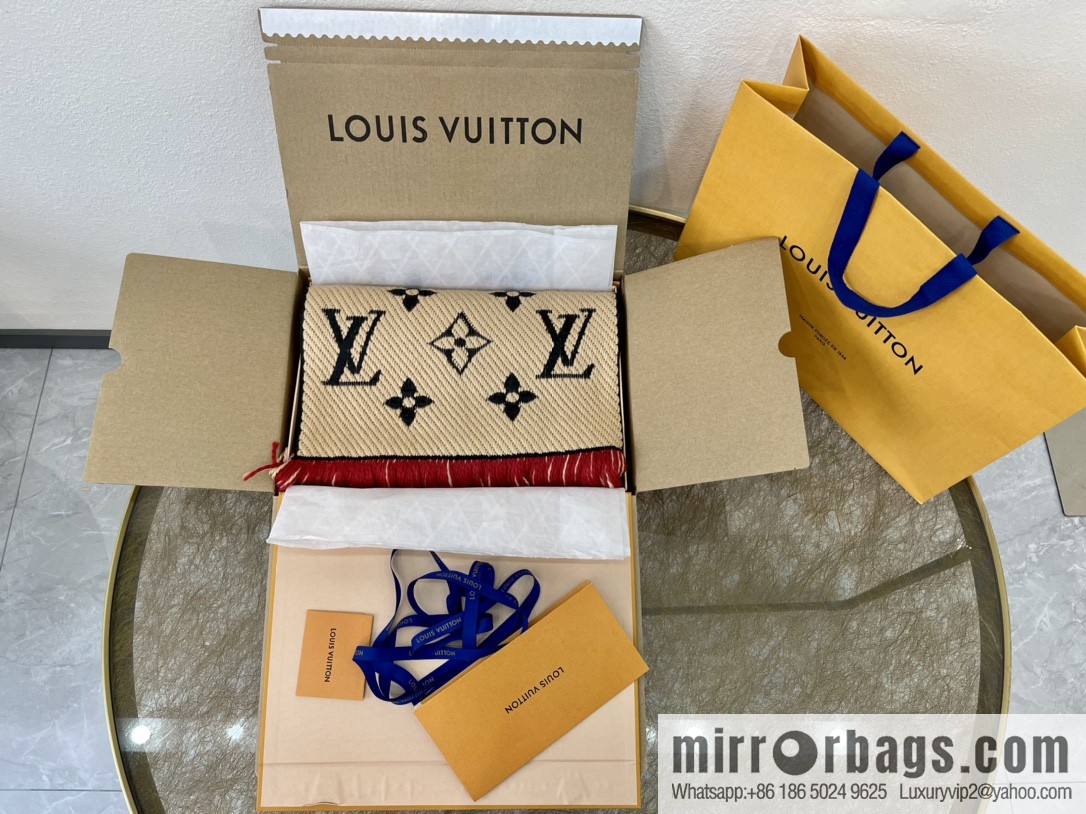 LV Louis Vuitton double-sided wool scarf M73886