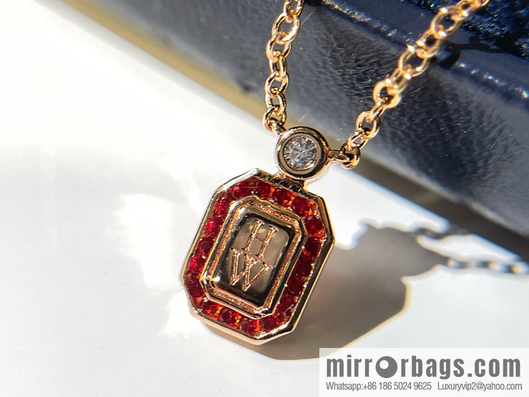 HARRY WINSTON HW Ruby, square necklace