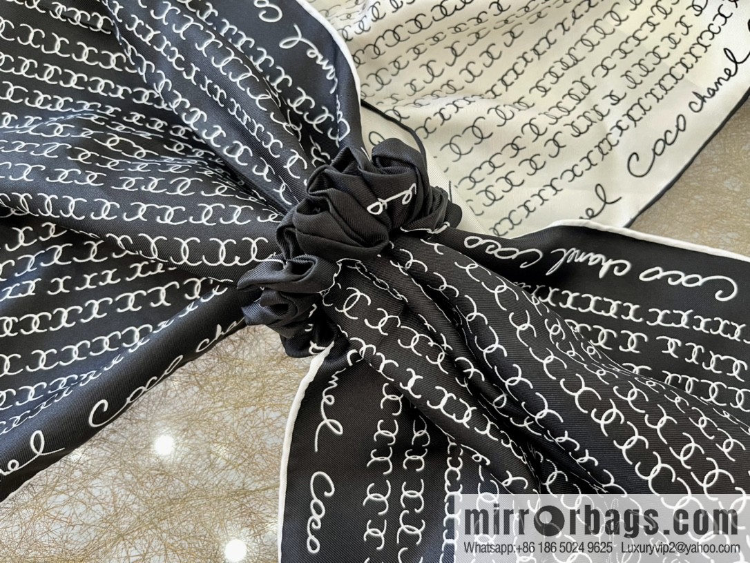 CHANEL CHANEL CC Letter 100% Silk Small Square
